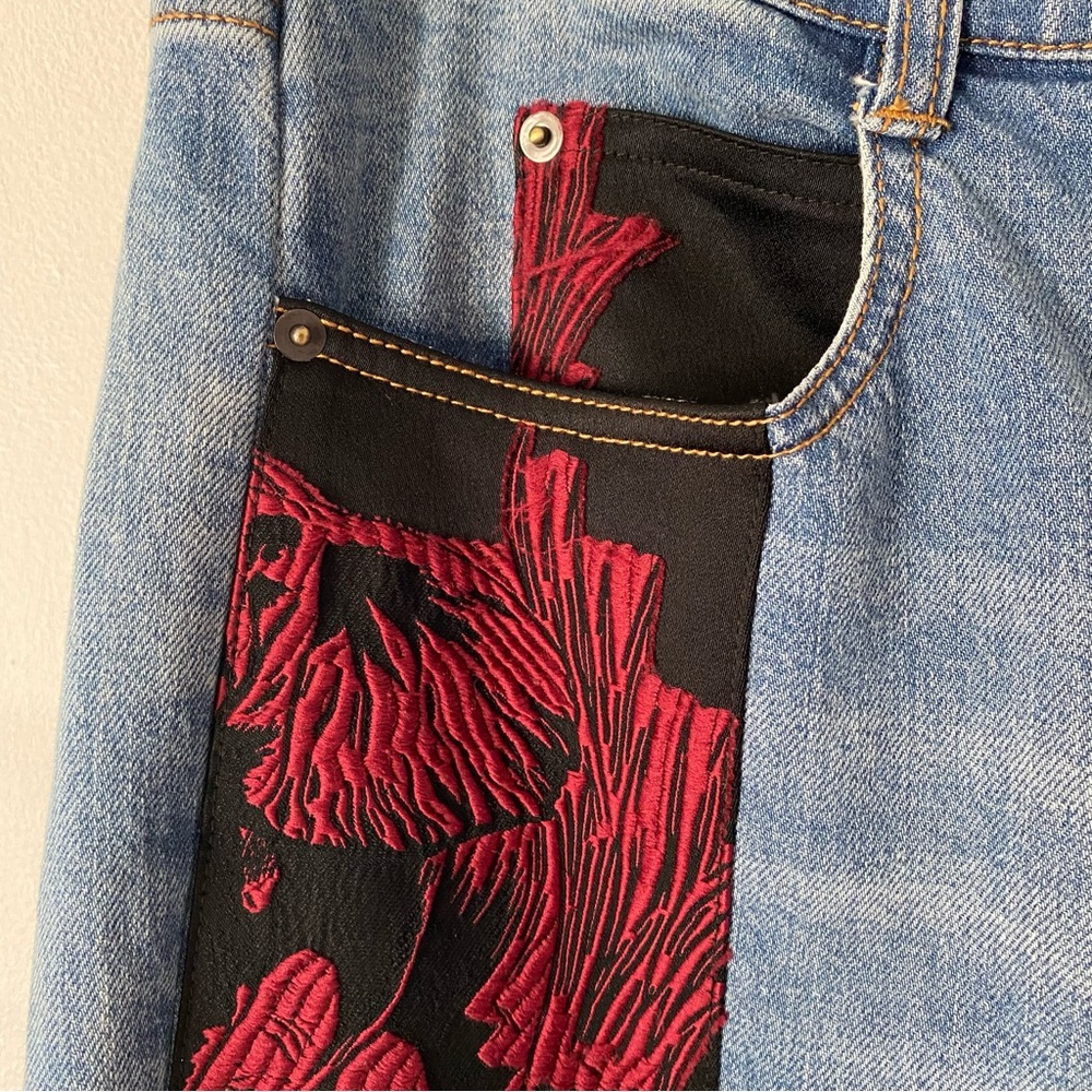 Hellessy Blue Lili Patchwork High Rise Straight J… - image 7